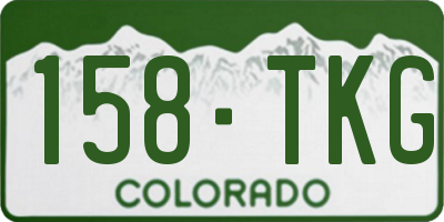 CO license plate 158TKG