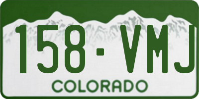 CO license plate 158VMJ
