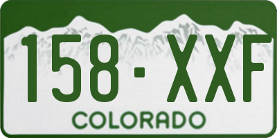 CO license plate 158XXF