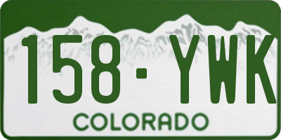 CO license plate 158YWK