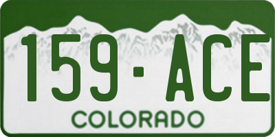 CO license plate 159ACE