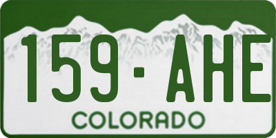 CO license plate 159AHE