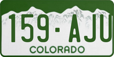CO license plate 159AJU