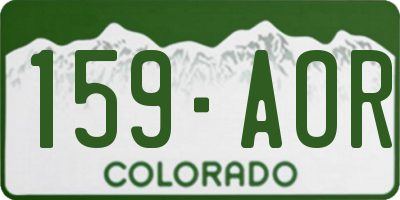 CO license plate 159AOR