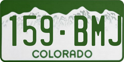 CO license plate 159BMJ
