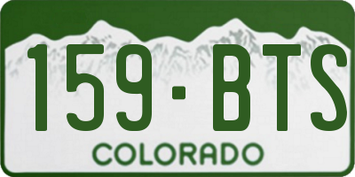 CO license plate 159BTS