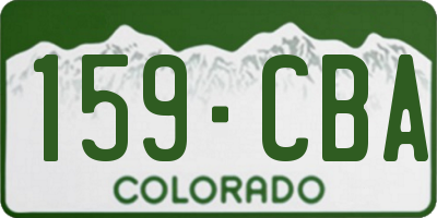 CO license plate 159CBA