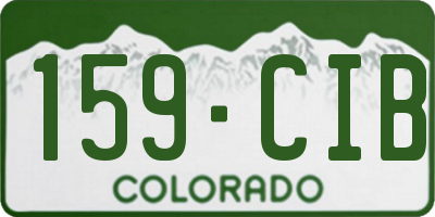 CO license plate 159CIB