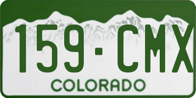 CO license plate 159CMX