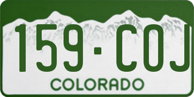 CO license plate 159COJ
