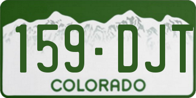 CO license plate 159DJT