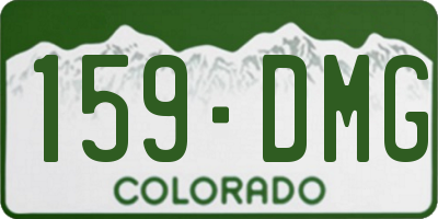 CO license plate 159DMG
