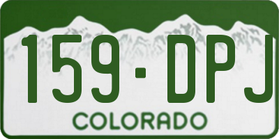 CO license plate 159DPJ