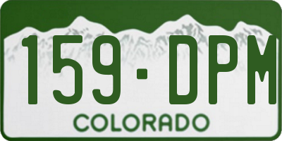 CO license plate 159DPM