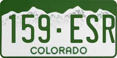 CO license plate 159ESR