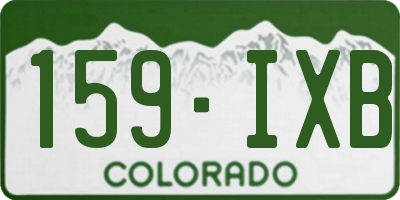 CO license plate 159IXB