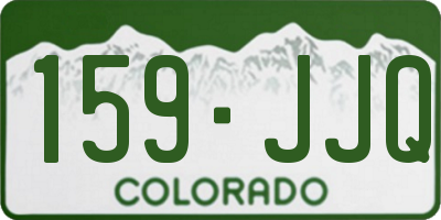 CO license plate 159JJQ