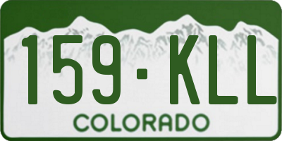 CO license plate 159KLL