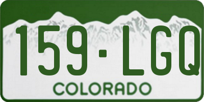 CO license plate 159LGQ
