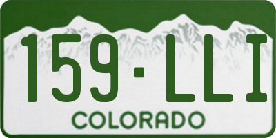 CO license plate 159LLI