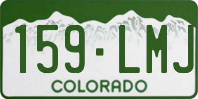 CO license plate 159LMJ