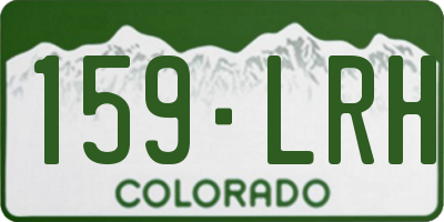 CO license plate 159LRH