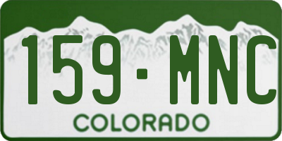 CO license plate 159MNC