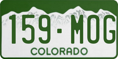 CO license plate 159MOG