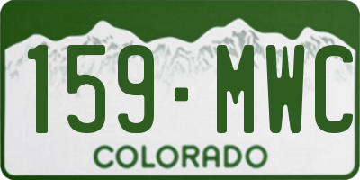 CO license plate 159MWC