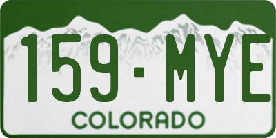CO license plate 159MYE