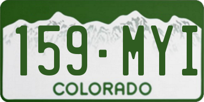 CO license plate 159MYI