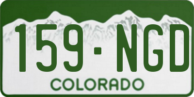 CO license plate 159NGD