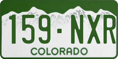 CO license plate 159NXR