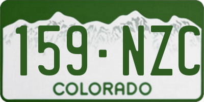 CO license plate 159NZC