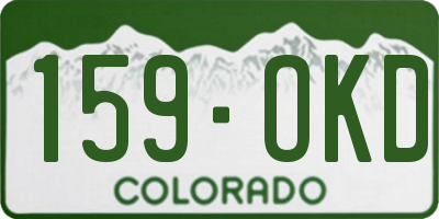 CO license plate 159OKD