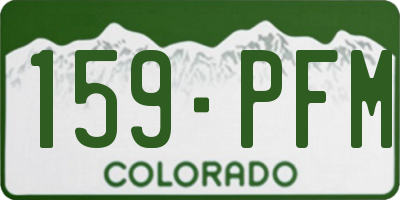 CO license plate 159PFM