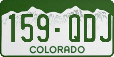 CO license plate 159QDJ