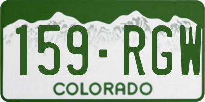 CO license plate 159RGW