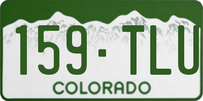 CO license plate 159TLU