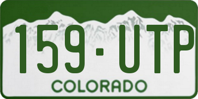 CO license plate 159UTP