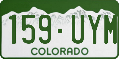CO license plate 159UYM