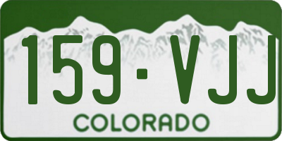 CO license plate 159VJJ