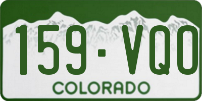 CO license plate 159VQO