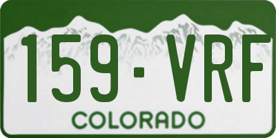 CO license plate 159VRF