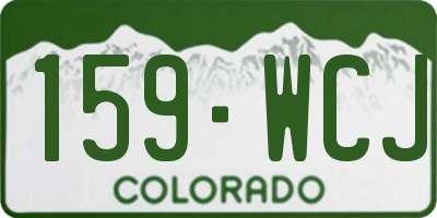 CO license plate 159WCJ