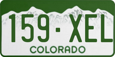 CO license plate 159XEL