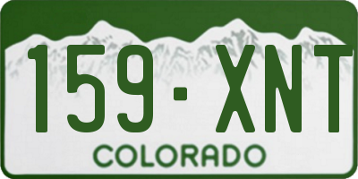 CO license plate 159XNT