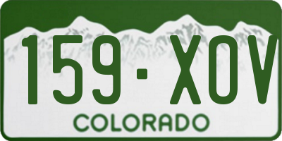 CO license plate 159XOV