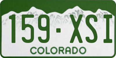 CO license plate 159XSI