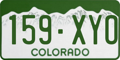 CO license plate 159XYO